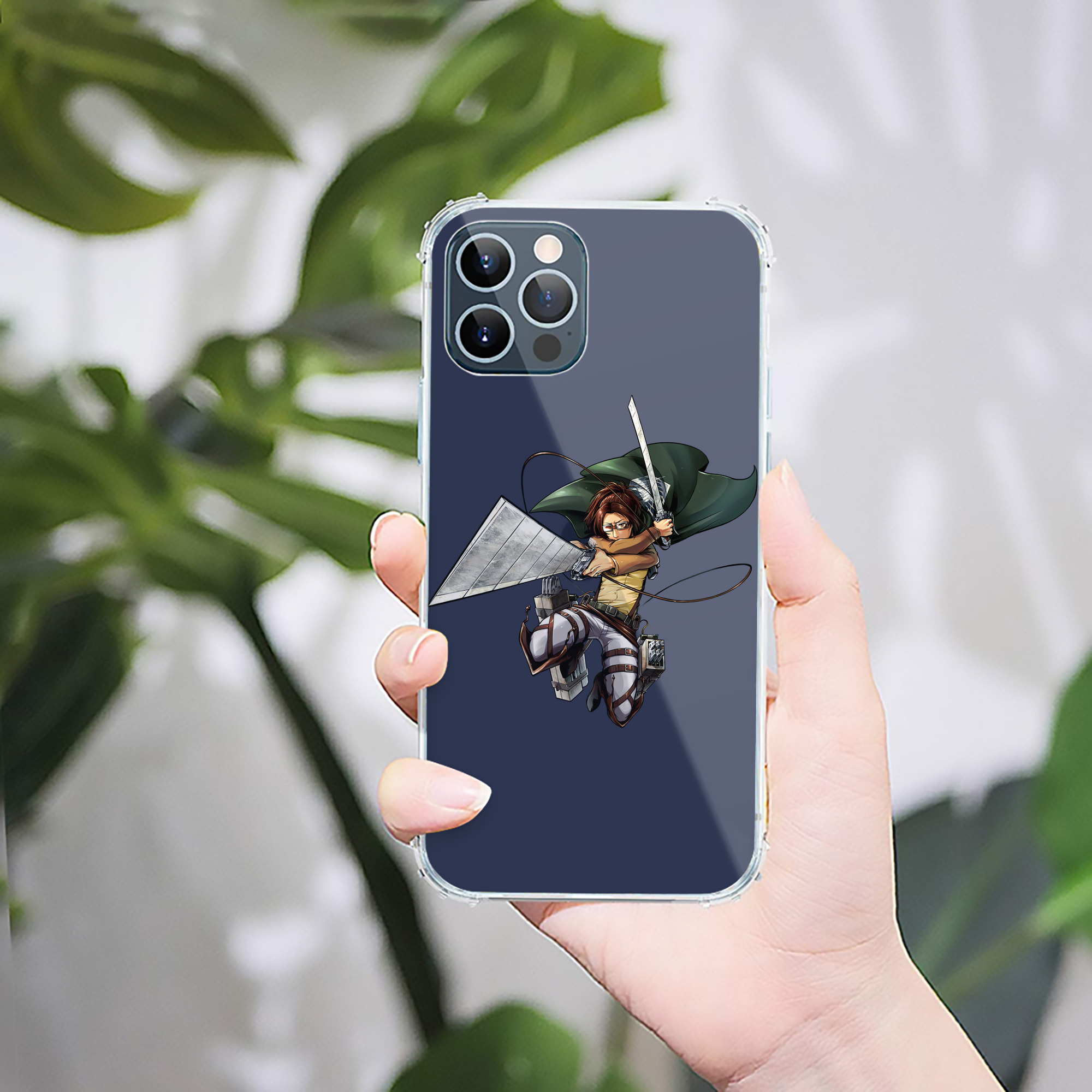 （画像用） 進撃の巨人 ハンジ·ゾエ Attack on Titan Hanji Zoe 【iPhone 12シリーズ対応】透明スマホケース（クリアソフトケース）